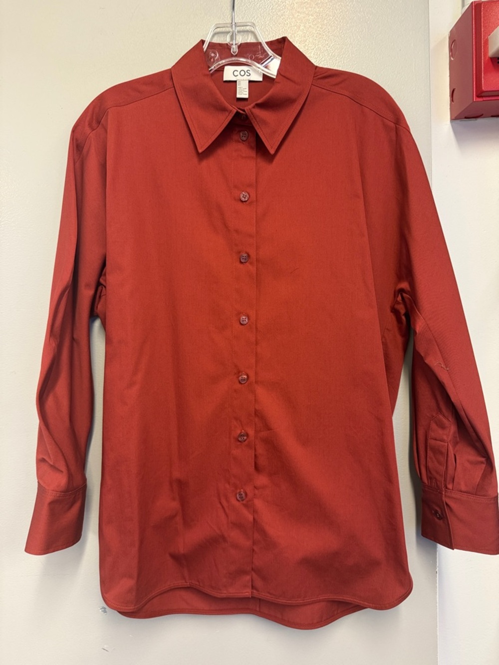 COS Rust Red Button-Down Shirt